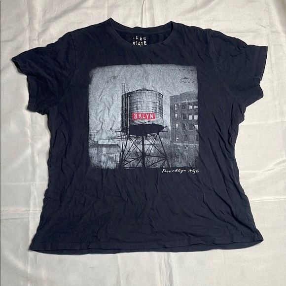 Free State Other - FREE STATE Black Graphic T-Shirt with BKLYN Print
